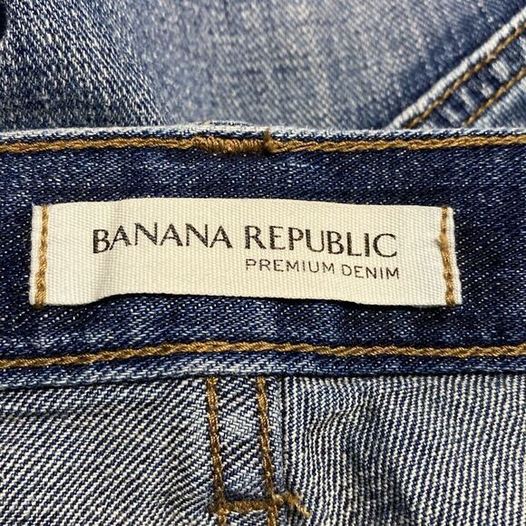 BANANA REPUBLIC Premium Denim Distressed Bermuda Shorts - Picture 2 of 6